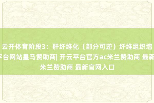 云开体育阶段3：肝纤维化（部分可逆）纤维组织增生-开云平台网站皇马赞助商| 开云平台官方ac米兰赞助商 最新官网入口